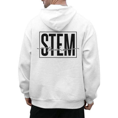 Stem Teacher Science Technology Engineering Math Teachers Men's Hoodie Back Print - teacherstshirts.com