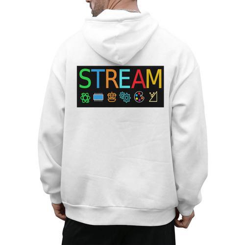 Stream Technology Robotics Shirt For Teachers And Students Premium Tri-Blend Men's Hoodie Back Print - teacherstshirts.com AU