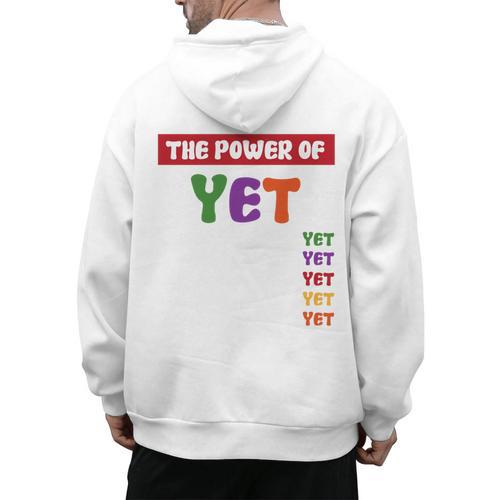 Teacher Growth Mindset Power Of Yet Men's Hoodie Back Print - teacherstshirts.com CA