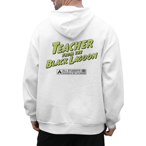 Teacher Halloween Tshirt Teacher From The Lagoon Men Women Men's Hoodie Back Print - teacherstshirts.com