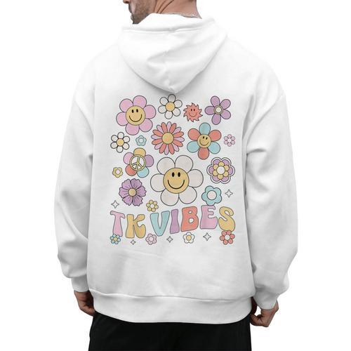 TK Vibes Back To School TK Girl Kid TK Team TK Teacher Women Men's Hoodie Back Print - teacherstshirts.com