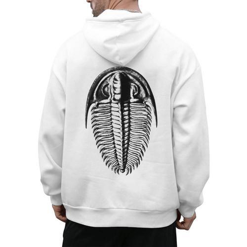 Trilobite Fossil Geology Teacher Student Geologist Men's Hoodie Back Print - teacherstshirts.com CA