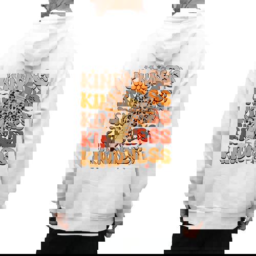 Unity Day Orange Kindness Teacher Bow Anti Bullying Be Kind Men&#x27;s Hoodie Back Print - teacherstshirts.com