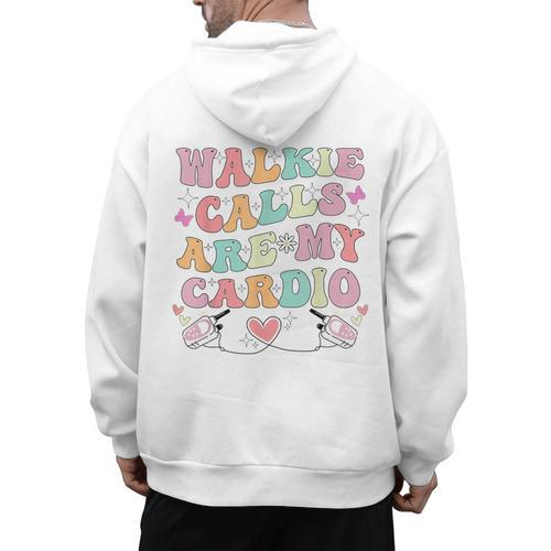 Walkie Calls Are My Cardio Special Education Teacher School Men's Hoodie Back Print - teacherstshirts.com AU