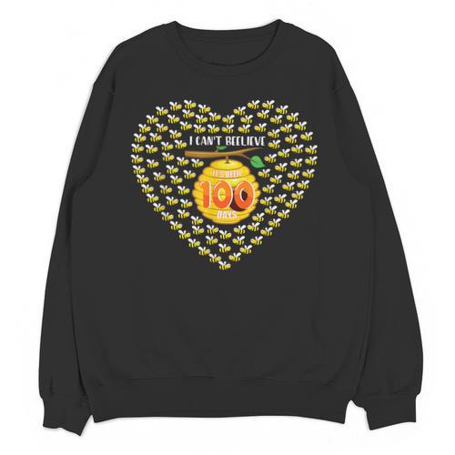 100 Days Of School Bee Hive Tree Hearts Teachers Student Kid Unisex Sweatshirt - teacherstshirts.com CA