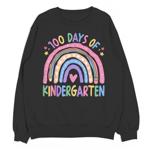 100th Day Of Kindergarten Teacher Kids 100 Days Smarter Unisex Sweatshirt - teacherstshirts.com UK