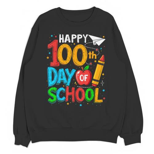 100th Day Of School Teachers Kids Happy 100 Days Unisex Sweatshirt - teacherstshirts.com UK