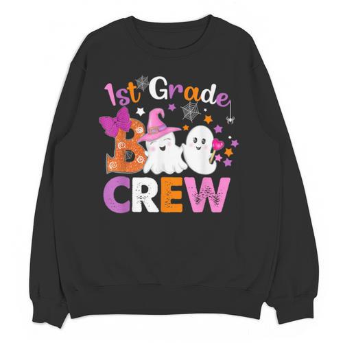1st Grade Boo Crew First Grade Halloween Costume Teacher Kid Unisex Sweatshirt - teacherstshirts.com UK