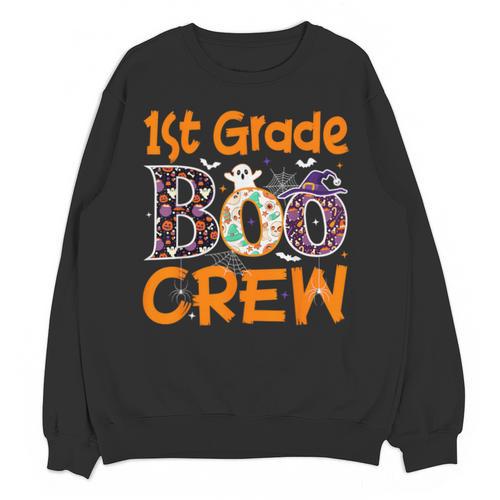 1st Grade Boo Crew First Grade Halloween Teacher Unisex Sweatshirt - teacherstshirts.com AU