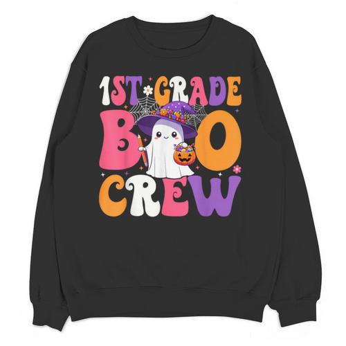 1st Grade Boo Crew Halloween First Grade Halloween Teacher Unisex Sweatshirt - teacherstshirts.com AU