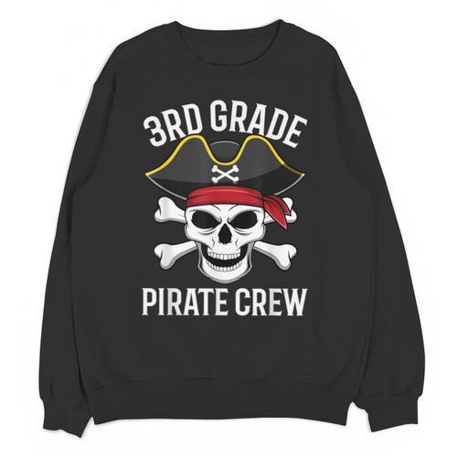 3rd Grade Pirate Crew Halloween Costume Student Teacher Unisex Sweatshirt - teacherstshirts.com