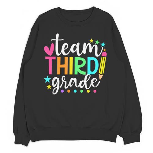 3rd Grade Team Pencil Teacher Student Back To School Girls Unisex Sweatshirt - teacherstshirts.com