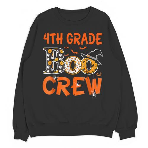 4th Grade Boo Crew Teacher Student Halloween Unisex Sweatshirt - teacherstshirts.com