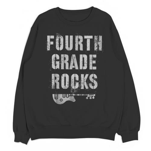 4th GRADE Rocks Teacher Rockstars I Teach Ready To Rock Unisex Sweatshirt - teacherstshirts.com AU