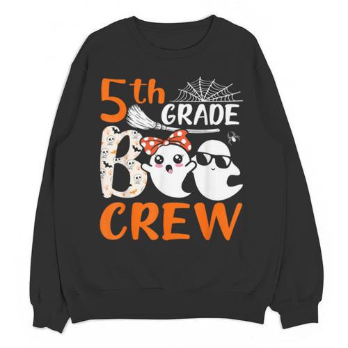 5th Grade Boo Crew Teachers Students Ghost Halloween Unisex Sweatshirt - teacherstshirts.com AU