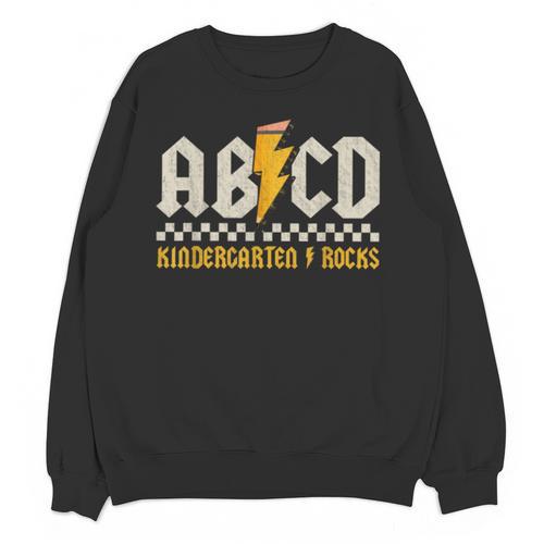 ABCD Kindergarten Rocks Pencil Lightning Students Teachers Unisex Sweatshirt - teacherstshirts.com AU