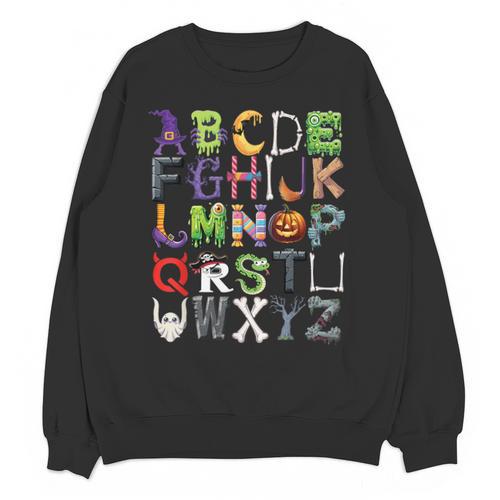 ABCs Alphabet Halloween Learning Kindergarten Teachers Unisex Sweatshirt - teacherstshirts.com