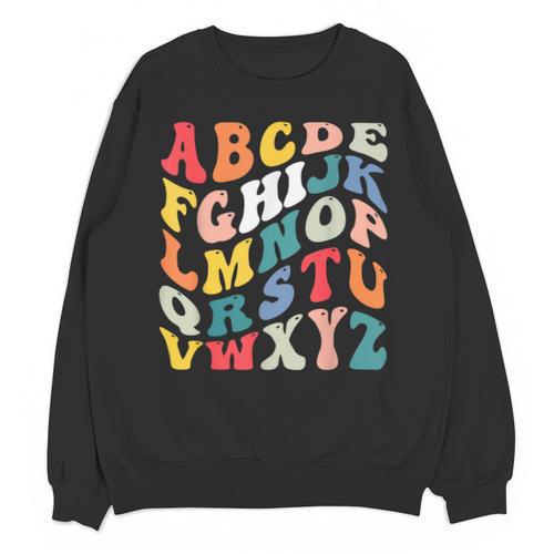 Alphabet Hi Back To School ABC Pre K Kindergarten Teacher Unisex Sweatshirt - teacherstshirts.com UK