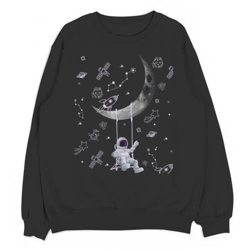 Astronaut Purple Moon Swing NASA Space Science Teacher Unisex Sweatshirt - teacherstshirts.com