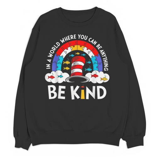 Autism Awareness For Teacher Why Fit In Doctor Cat Hat Cool Unisex Sweatshirt - teacherstshirts.com