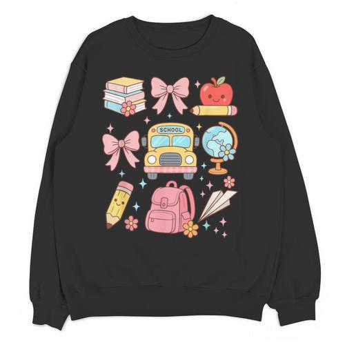 Back To School Coquette Teacher Women Girl Kindergarten PreK Unisex Sweatshirt - teacherstshirts.com DE
