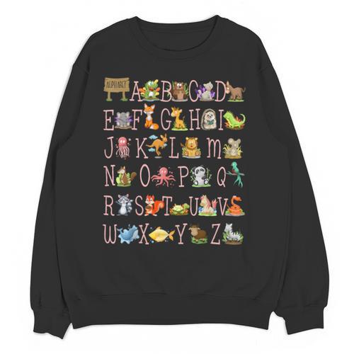 Back To School Kindergarten Teacher ABCs Animals Alphabet Unisex Sweatshirt - teacherstshirts.com
