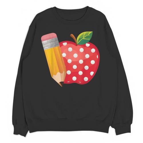 Back To School Pencil And Apple Teacher Student Unisex Sweatshirt - teacherstshirts.com