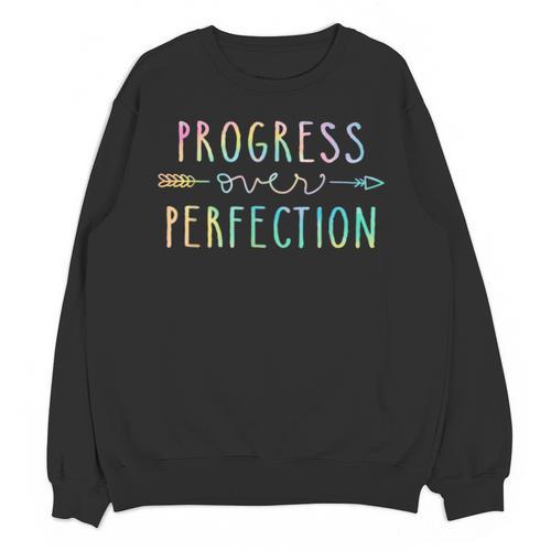 Back To School Progress Over Perfection Motivational Teacher Unisex Sweatshirt - teacherstshirts.com DE