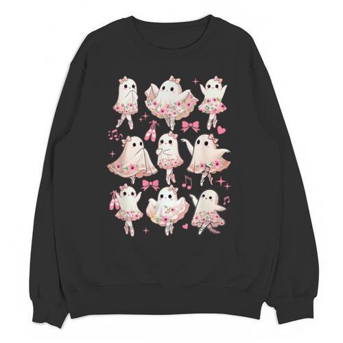 Ballet Ghost Ballet Dancer Spooky Dance Halloween Teacher Unisex Sweatshirt - teacherstshirts.com AU