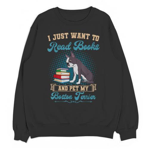 Boston Terrier American Gentleman Bibliophile Book Lover Unisex Sweatshirt - Bostonterriersmerch.com