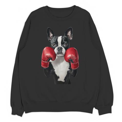 Boston Terrier Boxing Unisex Sweatshirt - Bostonterriersmerch.com