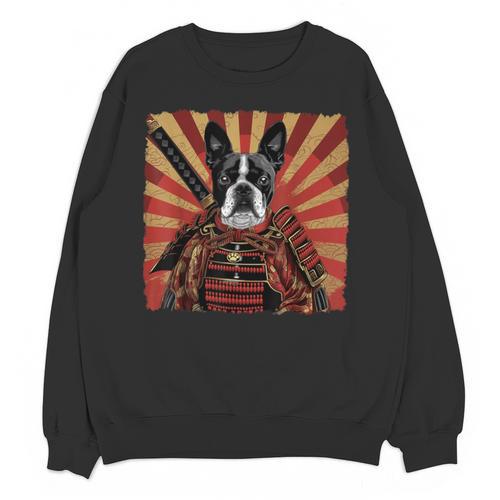 Boston Terrier Dog Japanese Art Samurai Ukiyo-e Unisex Sweatshirt - Bostonterriersmerch.com UK
