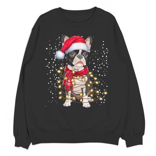 Boston Terrier Dog Ugly Christmas Dog Xmas For Men Women Kids Unisex Sweatshirt - Bostonterriersmerch.com