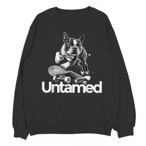 Boston Terrier Dog Untamed For Men Women Unisex Sweatshirt - Bostonterriersmerch.com UK