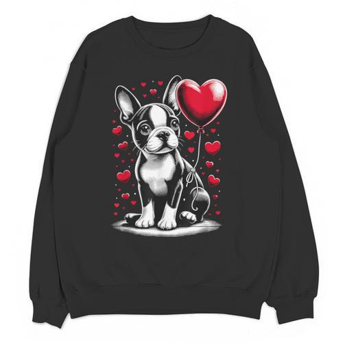 Boston Terrier Dog Valentine's Day Dog Owner Unisex Sweatshirt - Bostonterriersmerch.com