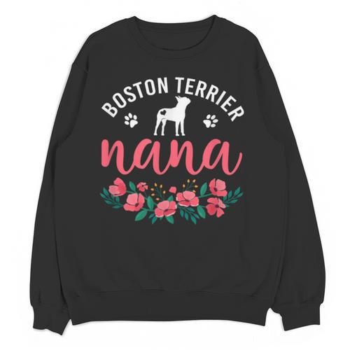 Boston Terrier Grandma Nana Dog Lover Christmas Unisex Sweatshirt - Bostonterriersmerch.com
