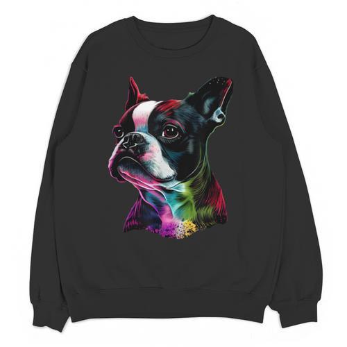 Boston Terrier Lovers Colorful Pop Art Boston Terrier Unisex Sweatshirt - Bostonterriersmerch.com