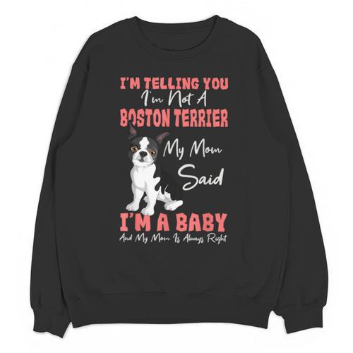 Boston Terrier Mom American Gentleman Dog Lover Mother's Day Unisex Sweatshirt - Bostonterriersmerch.com