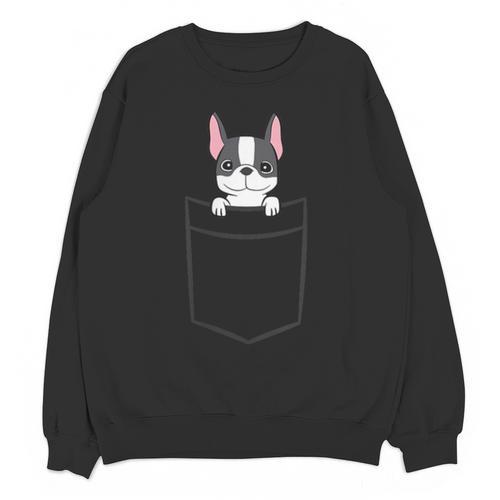 Boston Terrier In The Pocket Cute Boston Terrier Dog For Men Women Girls Kids Unisex Sweatshirt - Bostonterriersmerch.com