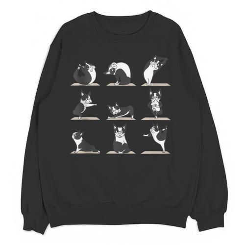 Boston Terriers Yoga Unisex Sweatshirt - Bostonterriersmerch.com