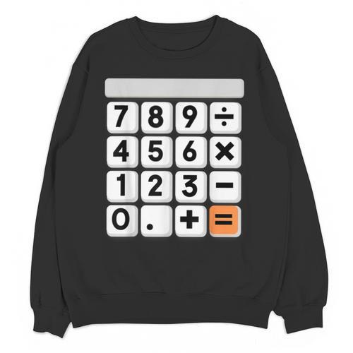 Calculator Easy Halloween Costume For Math Teacher Unisex Sweatshirt - teacherstshirts.com UK