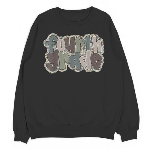 Camo Team 4th Grade Squad Back To School Teacher Kids Boys Unisex Sweatshirt - teacherstshirts.com CA