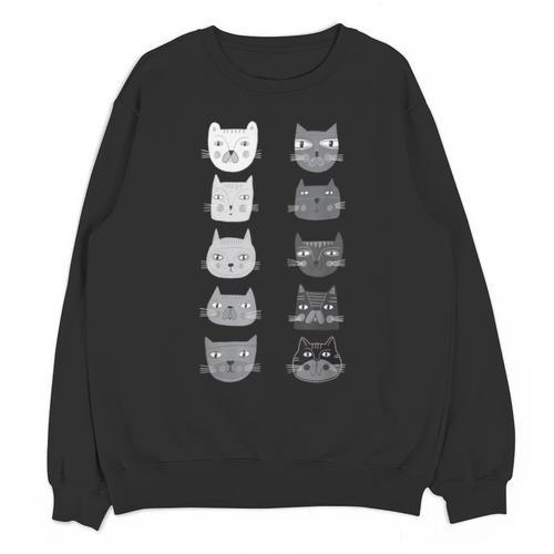 Cat Themed Artist Value Scale Educational Art Teacher Unisex Sweatshirt - teacherstshirts.com