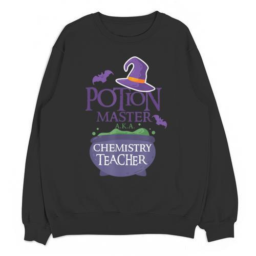 Chemistry Teacher Halloween Shirt School POTION MASTER Unisex Sweatshirt - teacherstshirts.com CA
