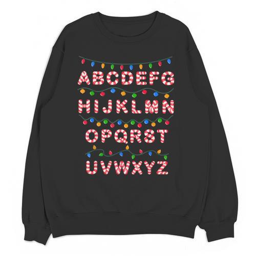 Christmas Alphabet Candy Cane Teachers Students Candy Cane For Men Women Kids Unisex Sweatshirt - teacherstshirts.com UK