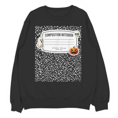 Composition Notebook Costume Adult Halloween For Teachers Unisex Sweatshirt - teacherstshirts.com AU