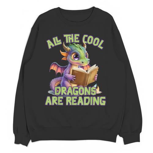 All The Cool Dragons Are Reading Dragon Teacher Unisex Sweatshirt - teacherstshirts.com AU