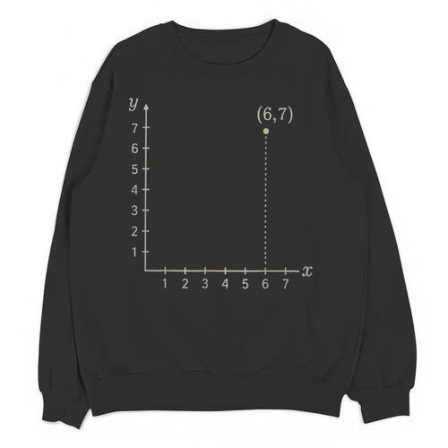 Coordinate 67 Math Teacher 67 Cartesian Grid Point Unisex Sweatshirt - teacherstshirts.com