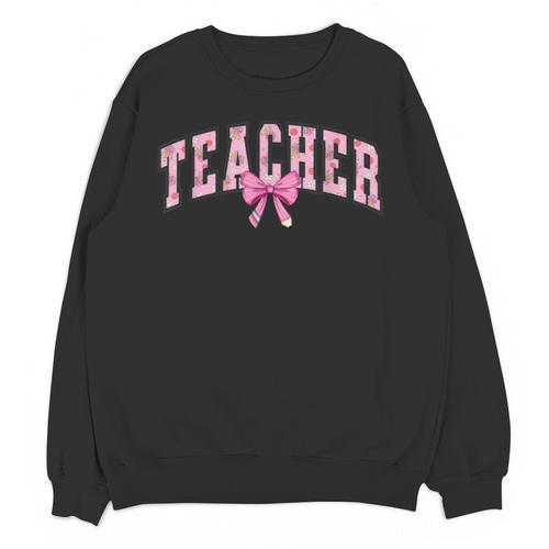 Coquette Bow Back To School First Day Teacher Unisex Sweatshirt - teacherstshirts.com DE