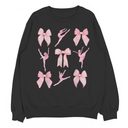 Coquette Bow Ballet Dance Teacher Coquette Women Dancing Unisex Sweatshirt - teacherstshirts.com CA